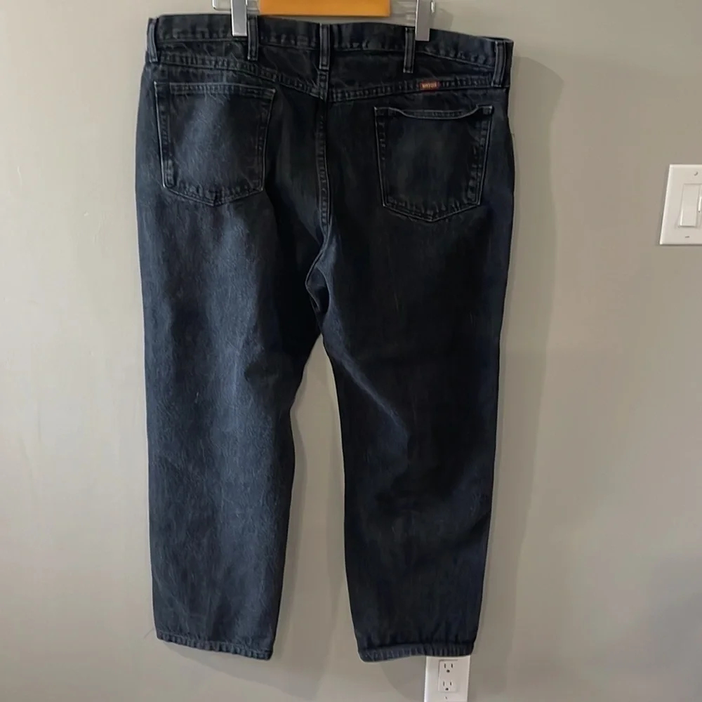 Mens Rustler Jeans Black Size 42x32 - Picture 2 of 6